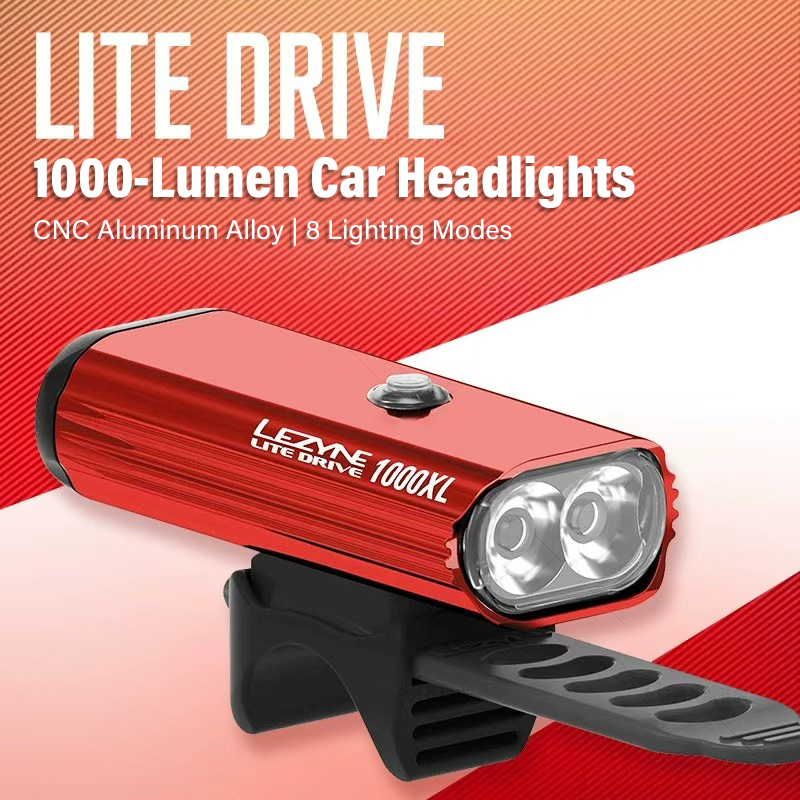 Rechargeable Bicycle Headlight 1000 Lumen - Велосипедный фонарь LEZYNE 1000 люмен -
