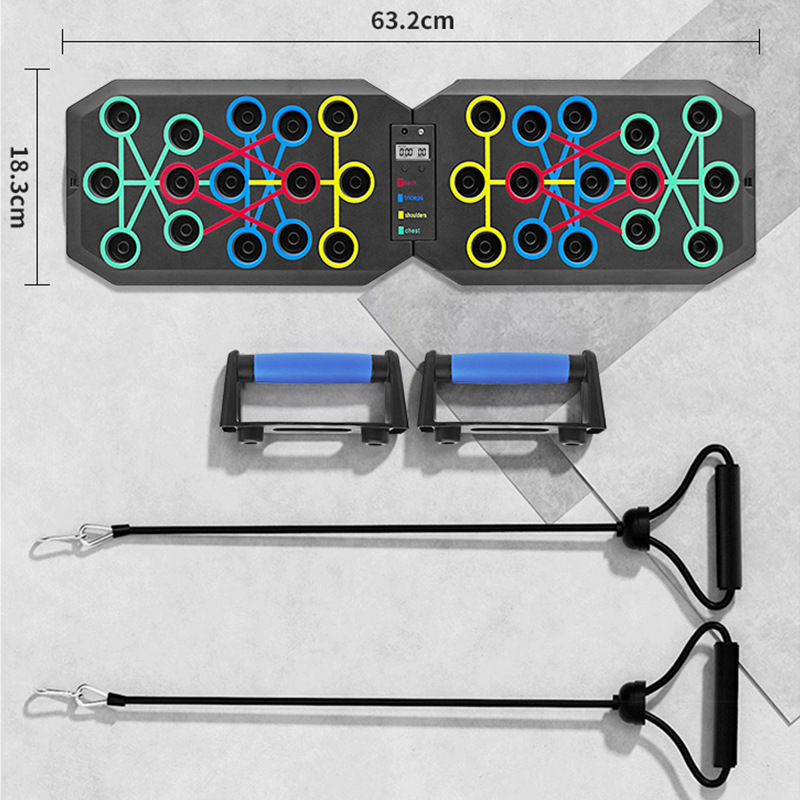 Push Up Board Foldable Multi Function - Складная доска для отжиманий с таймером