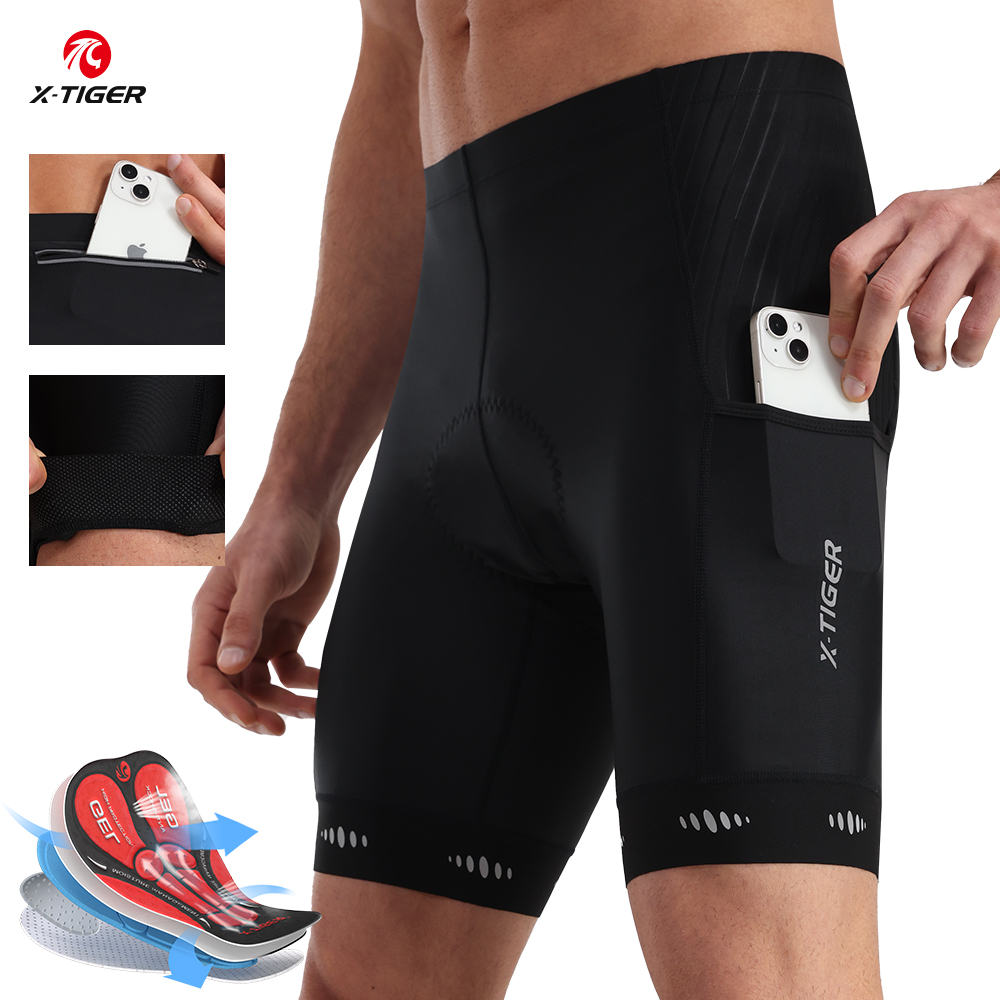 Padded Cycling Shorts 5D Gel - X-TIGER мужские велосипедные шорты с задним