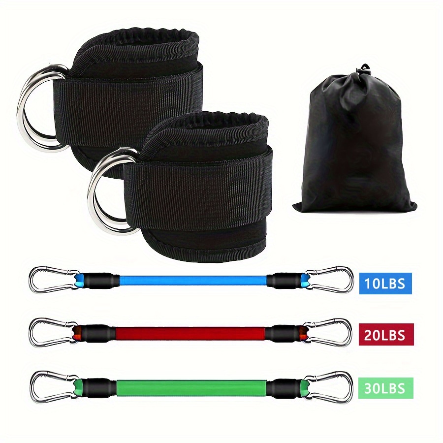 Pilates Bar Kit With Resistance Bands - 5 шт. эспандеры для лодыжки, эспандеры