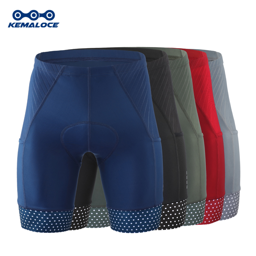 Padded Cycling Shorts 5D Gel - Мужские велосипедные шорты KEMALOCE, синие и