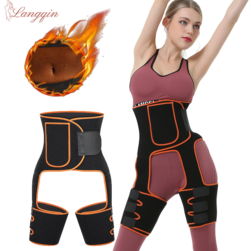 Sweat Waist Trainer Belt Neoprene - 3 в 1, регулируемый пояс для