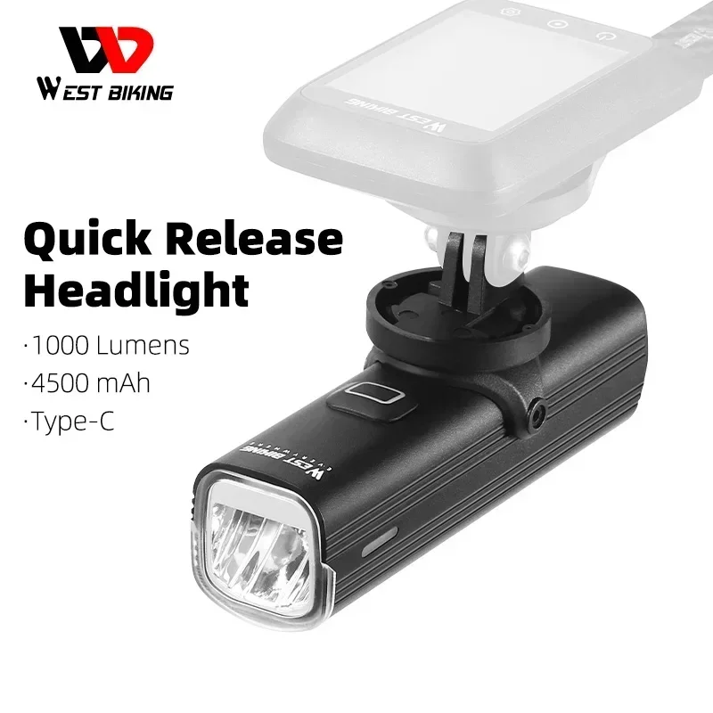 WEST BIKING велосипедная быстр – обзор и цена Rechargeable Bicycle Headlight 1000 Lumen
