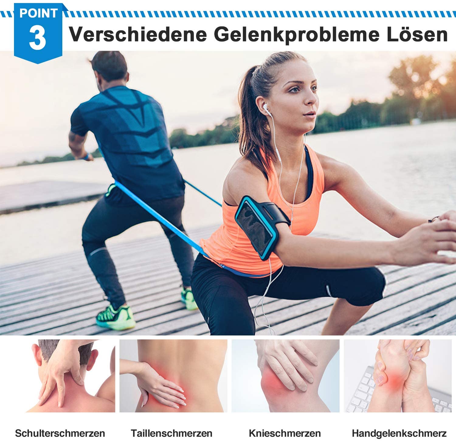 Эластичные ленты для фитнеса,  – обзор и цена Pilates Bar Kit With Resistance Bands