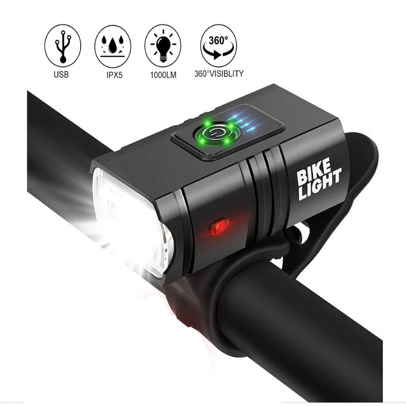 Велосипедные фонари 1000 люмен – обзор и цена Rechargeable Bicycle Headlight 1000 Lumen