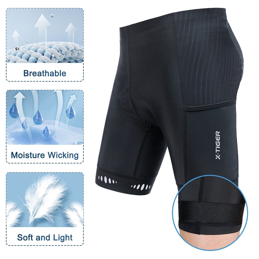 X-TIGER мужские велосипедные ш – обзор и цена Padded Cycling Shorts 5D Gel