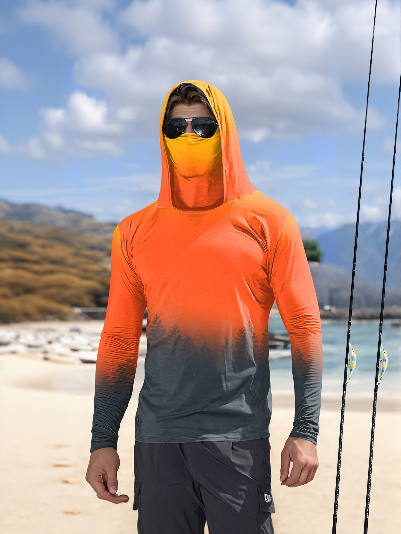 Мужская толстовка с градиентны – обзор и цена Fishing