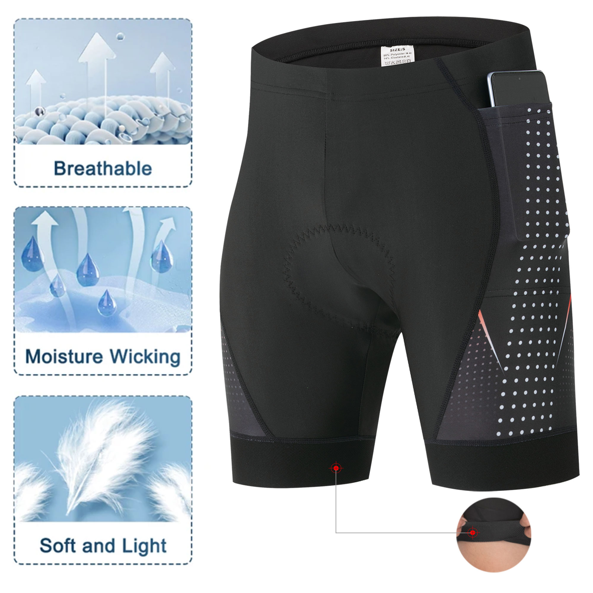 Велосипедные шорты премиум-кла – обзор и цена Padded Cycling Shorts 5D Gel