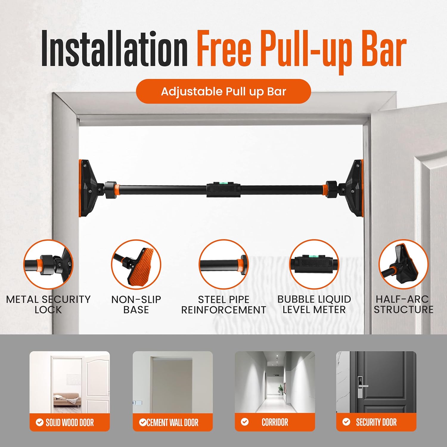 Турник для дверного проема без – обзор и цена Door Pull Up Bar No Screw