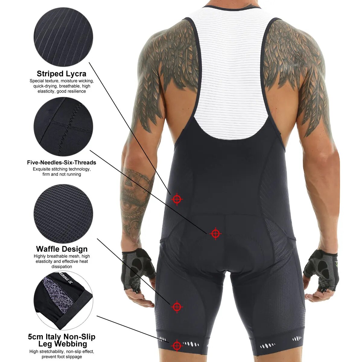 Велосипедные шорты нагрудник 5 – обзор и цена Padded Cycling Shorts 5D Gel