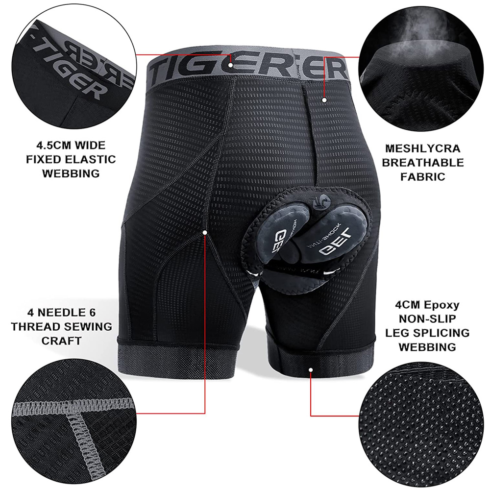 X-TIGER мужское Велосипедное н – обзор и цена Padded Cycling Shorts 5D Gel