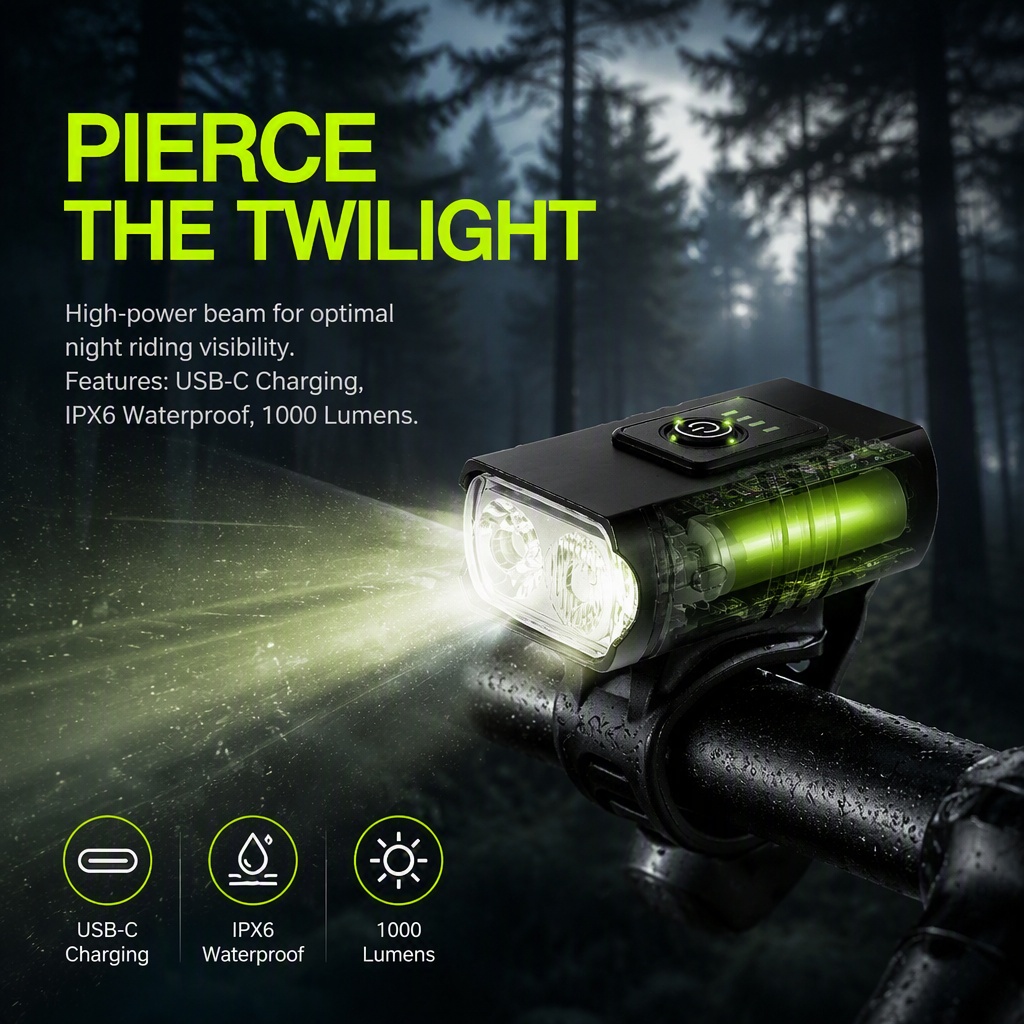 Велосипедный фонарь с USB-заря – обзор и цена Rechargeable Bicycle Headlight 1000 Lumen