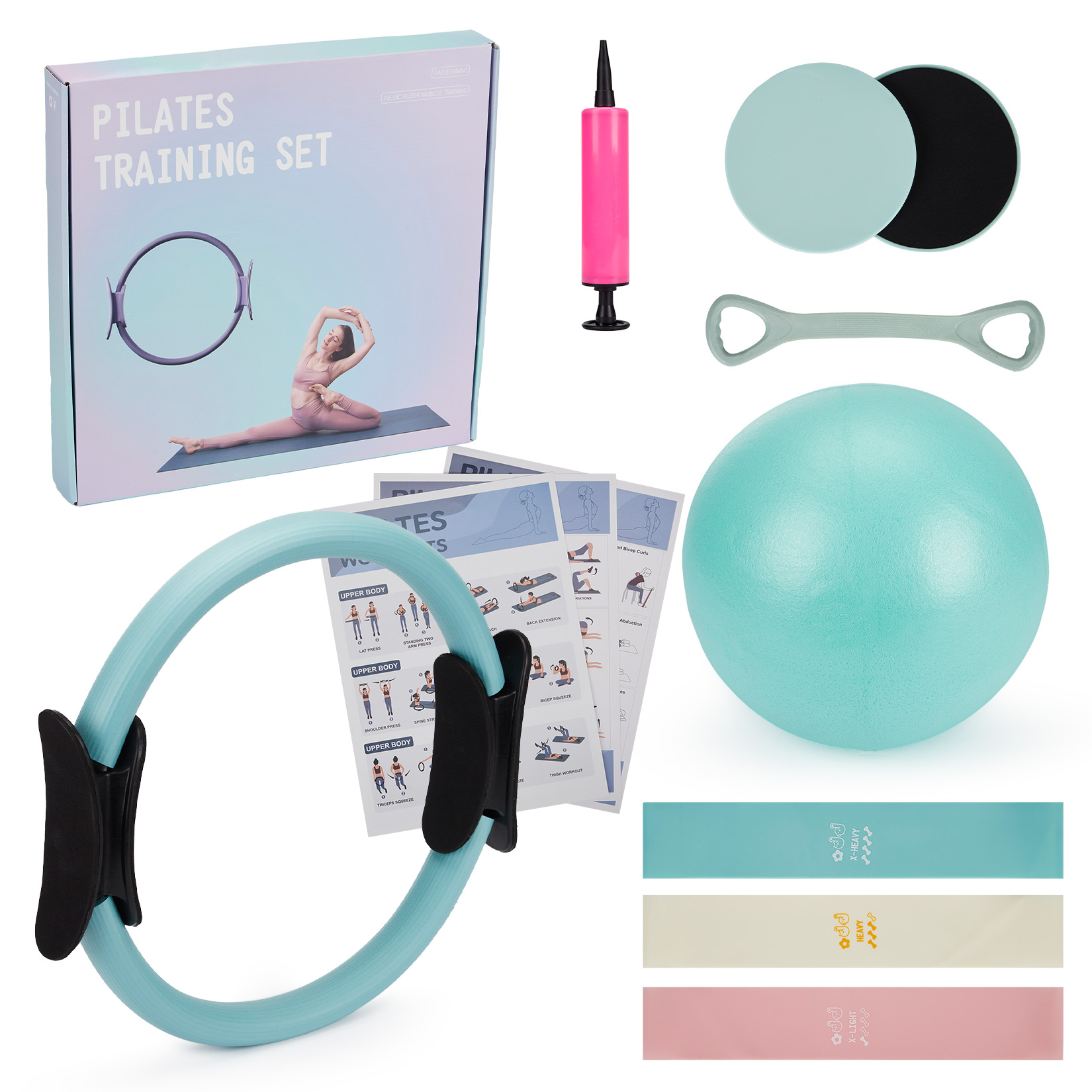 Набор для пилатеса, 6-в-1: кол – обзор и цена Pilates Bar Kit With Resistance Bands