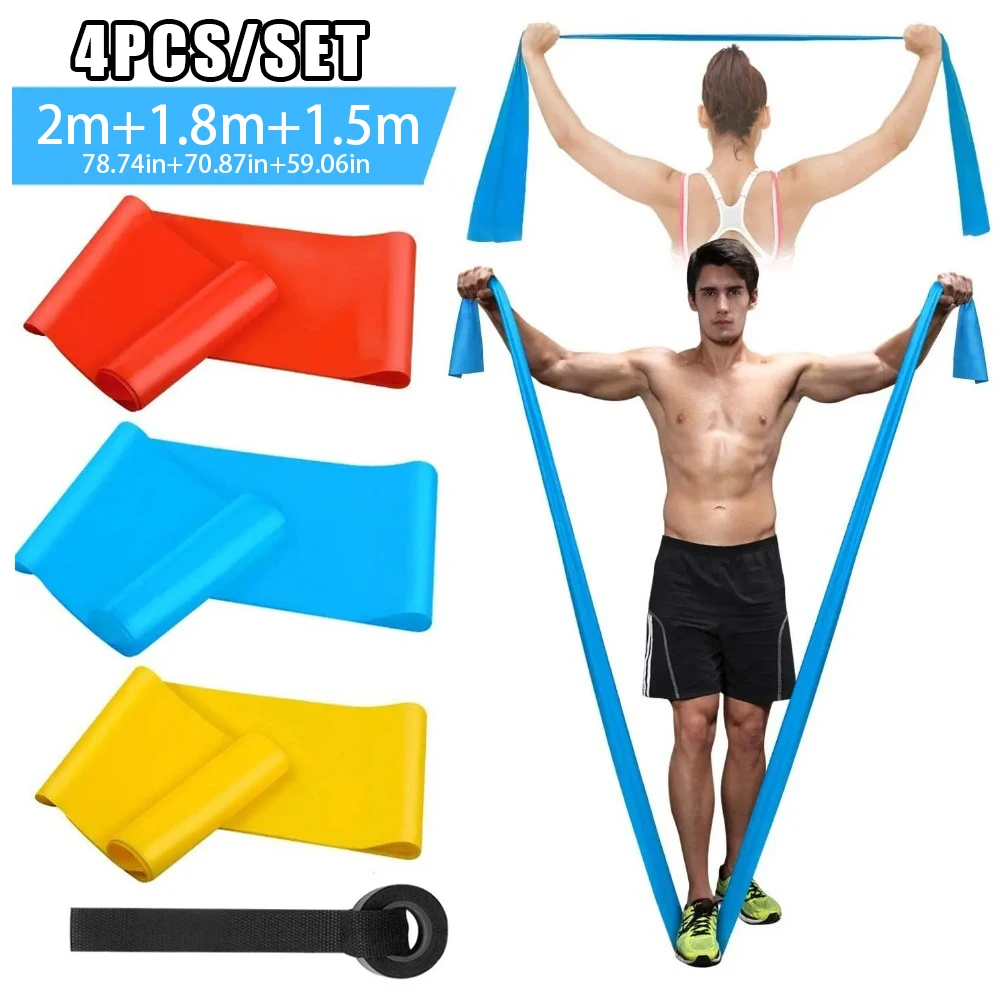 4 шт./компл. эластичные ленты  – обзор и цена Pilates Bar Kit With Resistance Bands